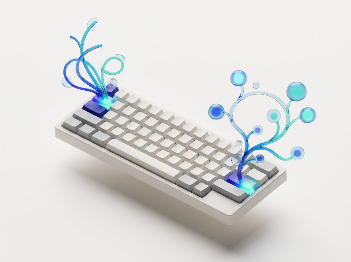 A keyboard with ideas sprouting from the Tab and Enter keys